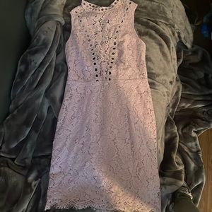 Small backless lilac lace dress